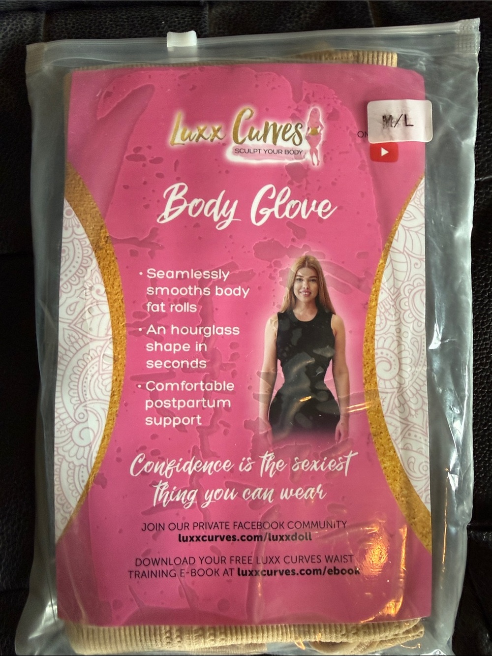 Luxx Curves Body Glove Waist Shaper - Pink